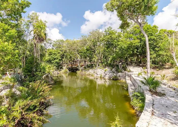 Departamento 2, Country Home, Con Muelle De Pesca, Club De Playa, Alberca, Cenote Y Campo De Golf, Contrata Day Pass Bahia Principe Apartment *