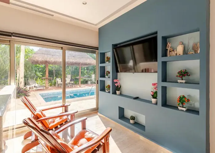 Departamento 2, Country Home, Con Muelle De Pesca, Club De Playa, Alberca, Cenote Y Campo De Golf, Contrata Day Pass Bahia Principe Apartment *